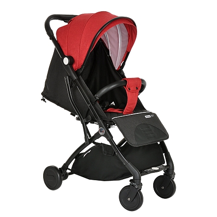 PITUSO коляска детская прогулочная  VOYAGE Black/Red /Черный/Красный/чехол на ножки
