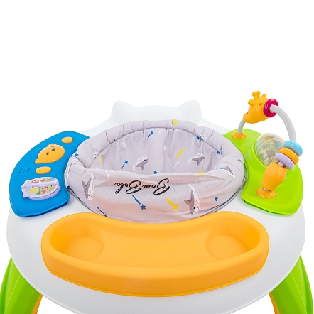 **BAMBOLA Ходунки Пушистик (круглые) (6 силик.кол,игр.,муз) 4 шт/уп (76*76*54) White/Разноцветный