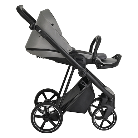 ROAN Коляска 2 в1 Sol короб + прогулка Cloud Grey/Black/руч.Черный(2 места)