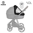 ROAN Коляска 2 в1 Sol короб + прогулка Cloud Grey/Black/руч.Черный(2 места)