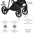 ROAN Коляска 2 в1 Sol короб + прогулка Cloud Grey/Black/руч.Черный(2 места)
