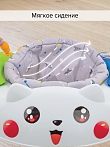 **BAMBOLA Ходунки Пушистик (круглые) (6 силик.кол,игр.,муз) 4 шт/уп (76*76*54) White/Разноцветный