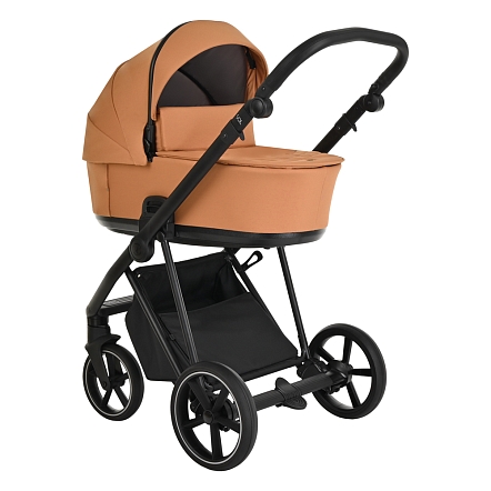 **ROAN Коляска 2 в1 Sol короб + прогулка Cinnamon/Black/руч.Черный(2 места)