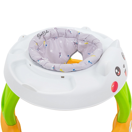 **BAMBOLA Ходунки Пушистик (круглые) (6 силик.кол,игр.,муз) 4 шт/уп (76*76*54) White/Разноцветный