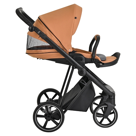**ROAN Коляска 2 в1 Sol короб + прогулка Cinnamon/Black/руч.Черный(2 места)