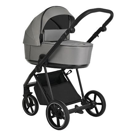ROAN Коляска 2 в1 Sol короб + прогулка Cloud Grey/Black/руч.Черный(2 места)