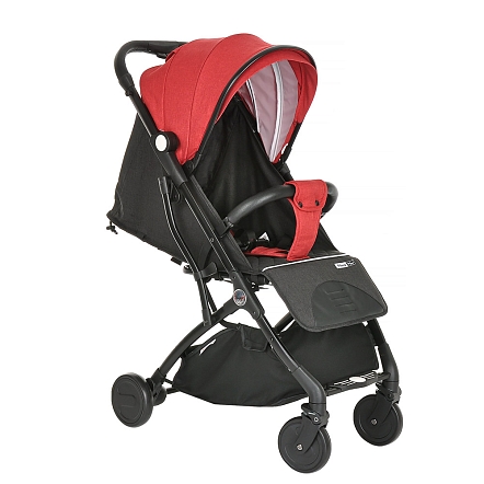 PITUSO коляска детская прогулочная  VOYAGE Black/Red /Черный/Красный/чехол на ножки