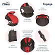 PITUSO коляска детская прогулочная  VOYAGE Black/Red /Черный/Красный/чехол на ножки