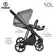 ROAN Коляска 2 в1 Sol короб + прогулка Cloud Grey/Black/руч.Черный(2 места)