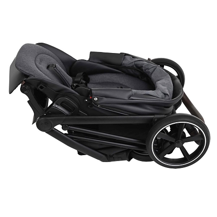 **ROAN Коляска 2 в1 Sol короб + прогулка Cinnamon/Black/руч.Черный(2 места)