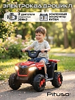 PITUSO Электроквадроцикл, 116-NEW 6V/4.5Ah,20W*1,колеса пласт,свет,муз,68*43*47см,Red/Красный