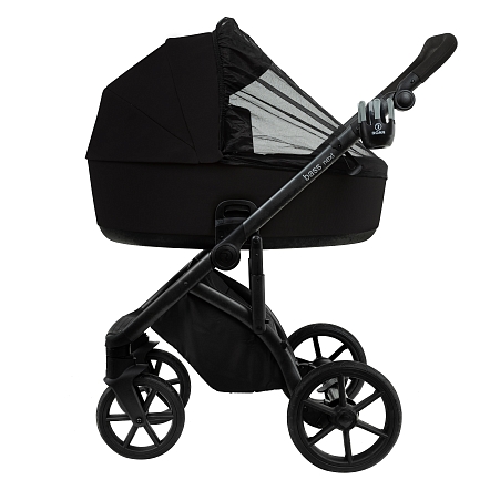 ROAN Коляска 2 в1 Bass Next  короб + прогулка Caviar Black/Black/руч.Black(2 места)