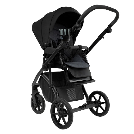 ROAN Коляска 2 в1 Bass Next  короб + прогулка Caviar Black/Black/руч.Black(2 места)