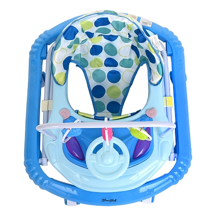 **BAMBOLA Ходунки Считалка (8 пласт.колес,игрушки,муз) 7 шт/уп (67*55*67) Blue/Голубой