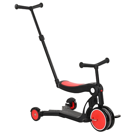 PITUSO Самокат трехколесный HD-200B, родительская ручка, 5 в 1 Red/Красный