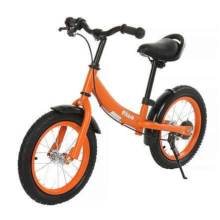 PITUSO Беговел Pulsar, колеса AIR 14", тормоз, подножка,Orange matt/Оранжевый матовый 