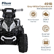 PITUSO Электроквадроцикл 491B 6V/4,5Ah,20W*1,колеса пласт,свет,муз,67*43*50см,Grey+White/Серо-белый