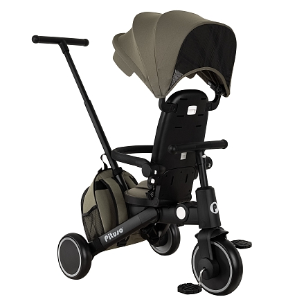 PITUSO Велосипед трехколесный Leve Pro, складной, с сумкой, разм. упак. 66х34х31 см, Khaki/Хаки