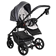 PITUSO Коляска 2 в1 Luna Luxury короб+прогулка Кожа/Silver Dark Grey