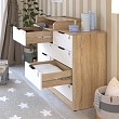 PITUSO Комод серия Kids Optimum ЛДСП Дуб сонома-белый (2 места)