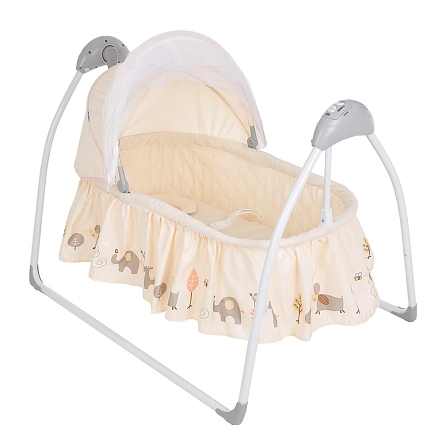 PITUSO электрокачели-колыбель Camellia Beige Zoo/Зоопарк бежевый,70*104*76см (1 шт/уп)