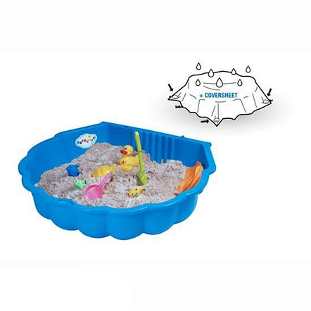 PARADISO TOYS Песочница с тентом Ракушка (87 x 78 x 20h) голубой