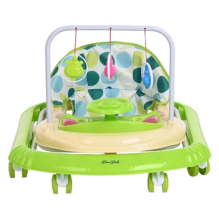 **BAMBOLA Ходунки Считалка (8 пласт.колес,игрушки,муз) 7 шт/уп (67*55*67) Green/Лайм