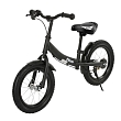 **PITUSO Беговел Pulsar, колеса AIR 14", тормоз, подножка,Black matt/Черный матовый 