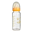 PITUSO Бутылочка для кормления (стекло) станд горло 140 мл Yellow (Желтый) (уп/12шт)