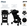 PITUSO коляска детская PERA (прогулочная)Black New/рама carbon/PU(блок колес)