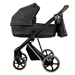 ROAN Коляска 2 в1 Sol Luxury короб + прогулка Pixel/Dark/Nickel/руч.Cappuccino/к.Cappuccino(2 места)