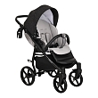 **TUTIS Коляска 2 в1 NOVO короб + прогулка Кожа Pearl Metalic/Black Reflective Print