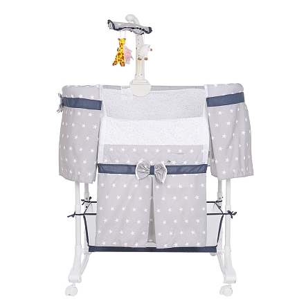 PITUSO Колыбель 3 в 1 Viana на колёсах Stars Grey/серый