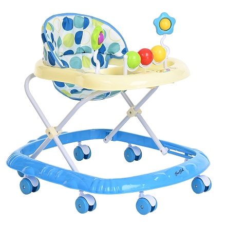 **BAMBOLA Ходунки Шарики (8 пласт.колес,игрушки,муз) 7 шт/уп (67*55*57) Blue/Бело-голубой