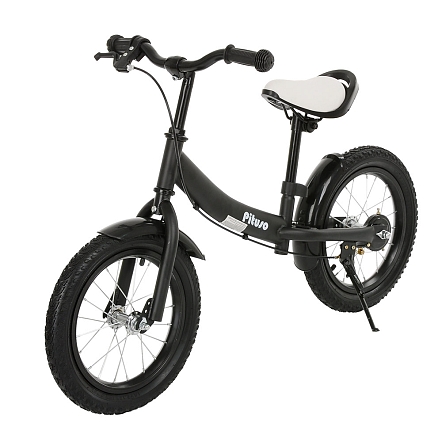 PITUSO Беговел Pulsar, колеса AIR 14", тормоз, подножка,Black matt/Черный матовый 