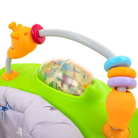 **BAMBOLA Ходунки Пушистик (круглые) (6 силик.кол,игр.,муз) 4 шт/уп (76*76*54) White/Разноцветный