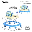 **BAMBOLA Ходунки Микки (8 пласт.колес,игрушки,муз) 7 шт/уп (67*55*57) Blue/Голубой