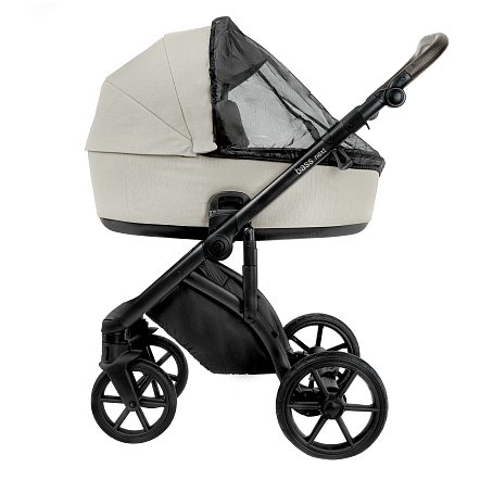 ROAN Коляска 2 в1 Bass Next  короб + прогулка Marzipan/Black/руч.Cappuccino(2 места)
