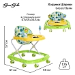 **BAMBOLA Ходунки Микки (8 пласт.колес,игрушки,муз) 7 шт/уп (67*55*57) Green/Лайм