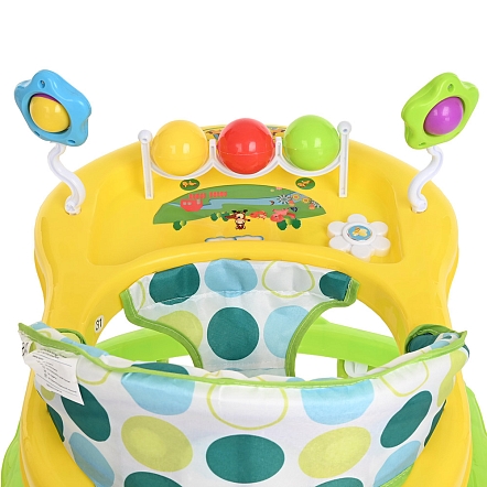 **BAMBOLA Ходунки Шарики (8 пласт.колес,игрушки,муз) 7 шт/уп (67*55*57) Green/Желто-салатовый