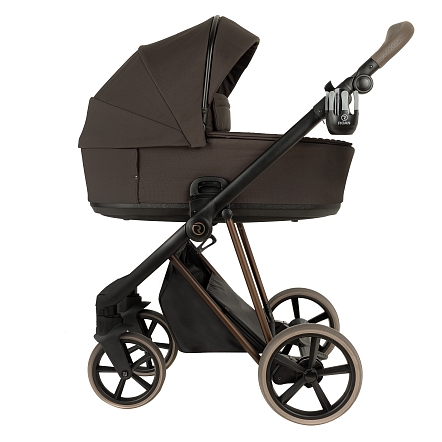 ROAN Коляска 2 в1 Sol Luxury короб + прогулка Turkish Coffe/Bronze/руч.Capp/к.Capp(2 места)