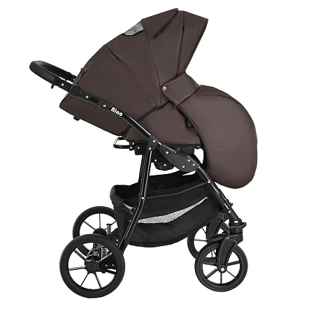 PITUSO Коляска 2 в1 Nino  короб+прогулка Кожа Dark Brown