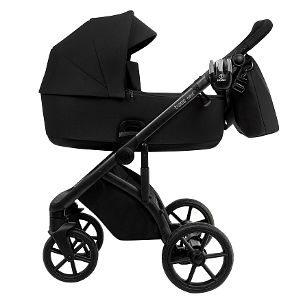 ROAN Коляска 2 в1 Bass Next  короб + прогулка Caviar Black/Black/руч.Black(2 места)