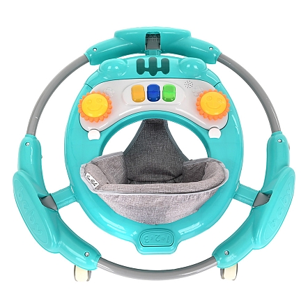 BAMBOLA Ходунки Amigo (круглые) (6 силик.кол,игр.,муз) 6 шт/уп (70*70*60) Green/Зеленый