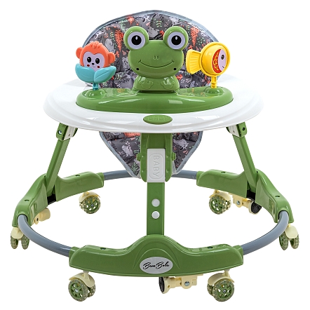 BAMBOLA Ходунки Froggy (круглые) (6 силик.кол,игр.,муз) 7 шт/уп (64*64*56) Green/Зеленый