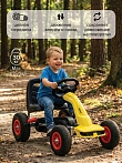 **PITUSO Педальный картинг F638-1 ( 88*51*48см), надувные колеса, Желтый/Yellow