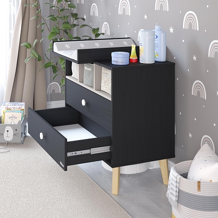 PITUSO Комод серия Kids Luxor ЛДСП Черный-кашемир
