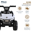 PITUSO Электроквадроцикл 021B 6V/4,5Ah,20W*1,колеса пласт,свет,муз,68*43*50см,White/Белый