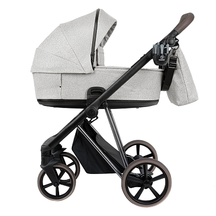 ROAN Коляска 2 в1 Sol Luxury короб + прогулка Pixel/Light/Nickel/руч.Cappuccino/к.Cappuccin(2 места)