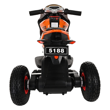 **PITUSO Электромотоцикл 5188,6V/4Ah*2, возд.колеса, 92*53*62см,White-orange/Бело-оранжевый